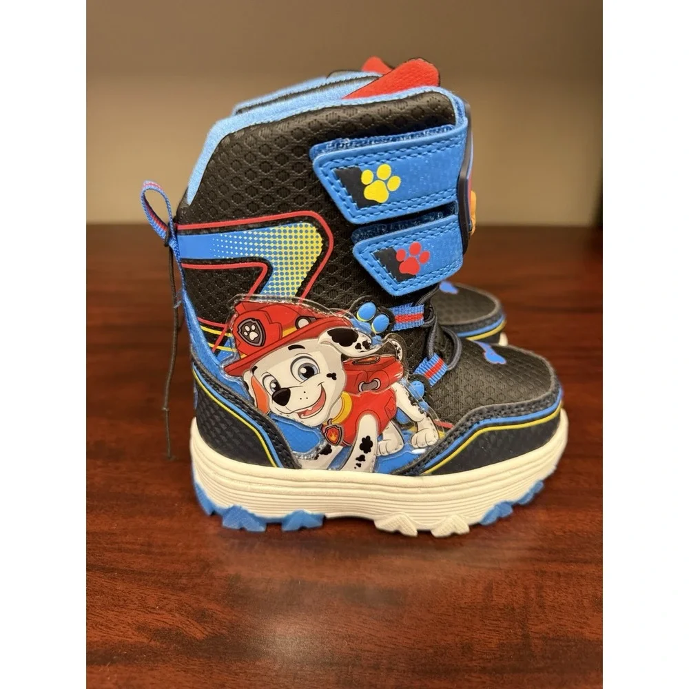 Kids Paw Patrol Black and Blue Boots Size 6